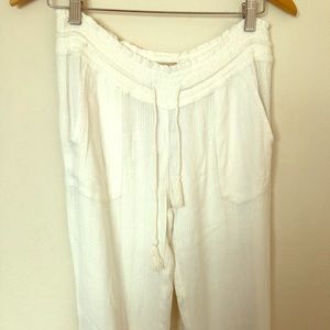 ROXY White lounge drawstring pant